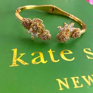 Kate Spade New York diamond flowering gold bangle